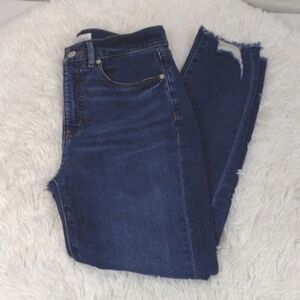 Loft Ann Taylor "The Skinny" Raw Hem Jeans, Size 2